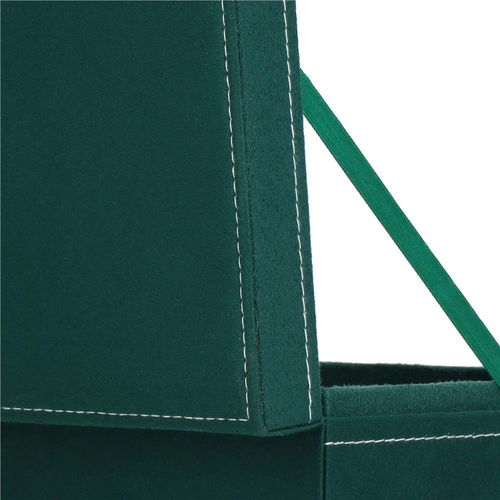 (dl) cutie depozitare si organizare bijuterii, velur, 28 x 19,5 x 7 cm, verde 3 (DL) Cutie depozitare si organizare bijuterii, velur, 28 x 19,5 x 7 cm, verde - imagine 3