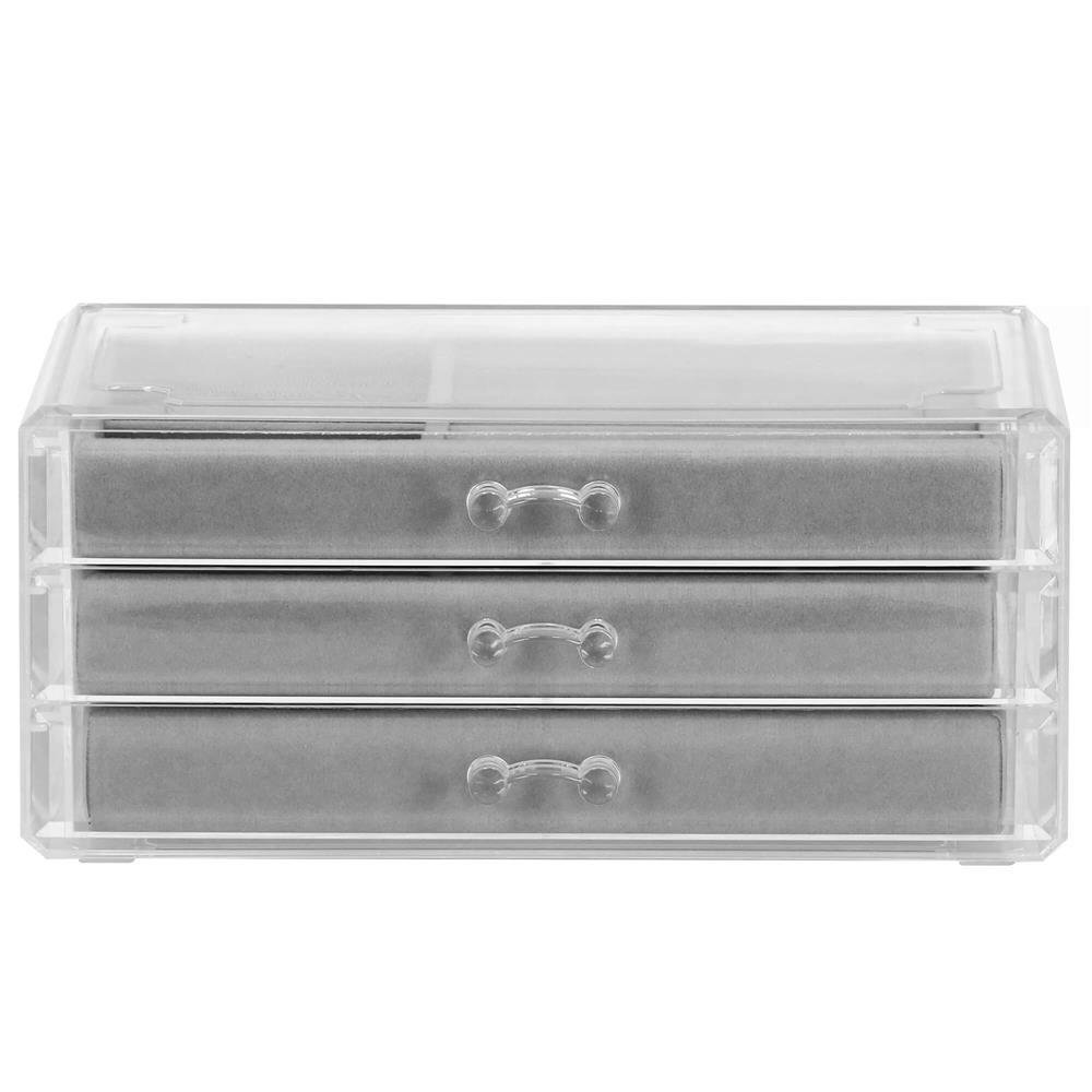 (dl) cutie depozitare si organizare bijuterii, plastic, 23 x 14 x 11 cm, transparent 4 (DL) Cutie depozitare si organizare bijuterii, plastic, 23 x 14 x 11 cm, transparent - imagine 4