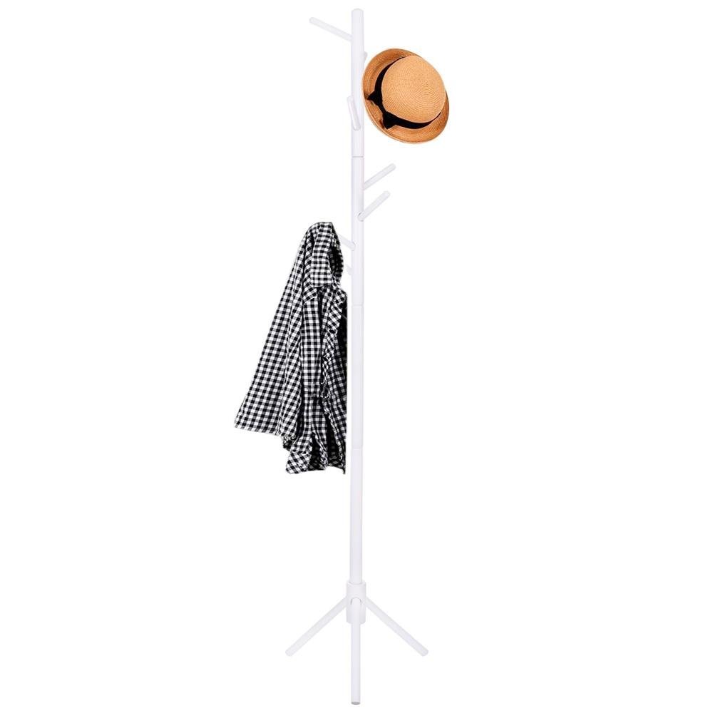 cuier tip pom din lemn sersimo, 8 agatatoare, 175cm, alb 2 Cuier tip pom din lemn Sersimo, 8 agatatoare, 175cm, alb - imagine 2