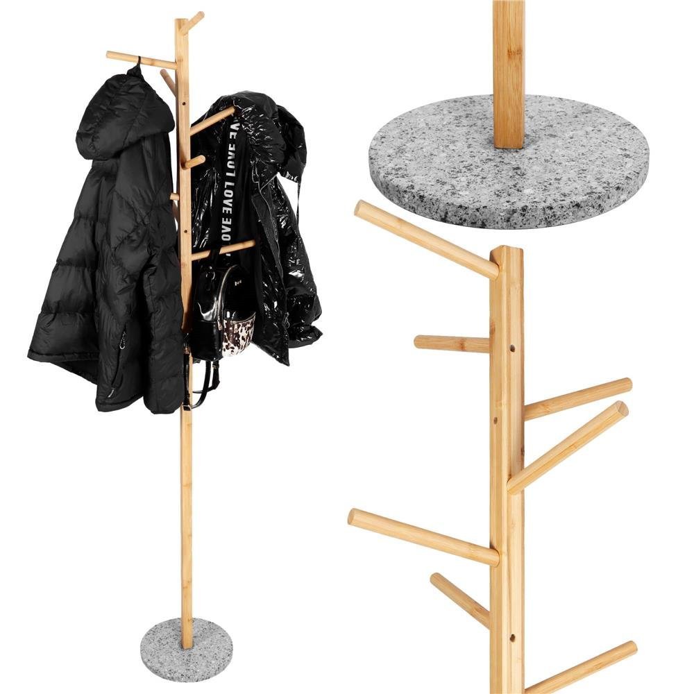 cuier tip pom din bambus cu baza de granit, 8 agatatoare, 182cm, natur 4 Cuier tip pom din bambus cu baza de granit, 8 agatatoare, 182cm, natur - imagine 4