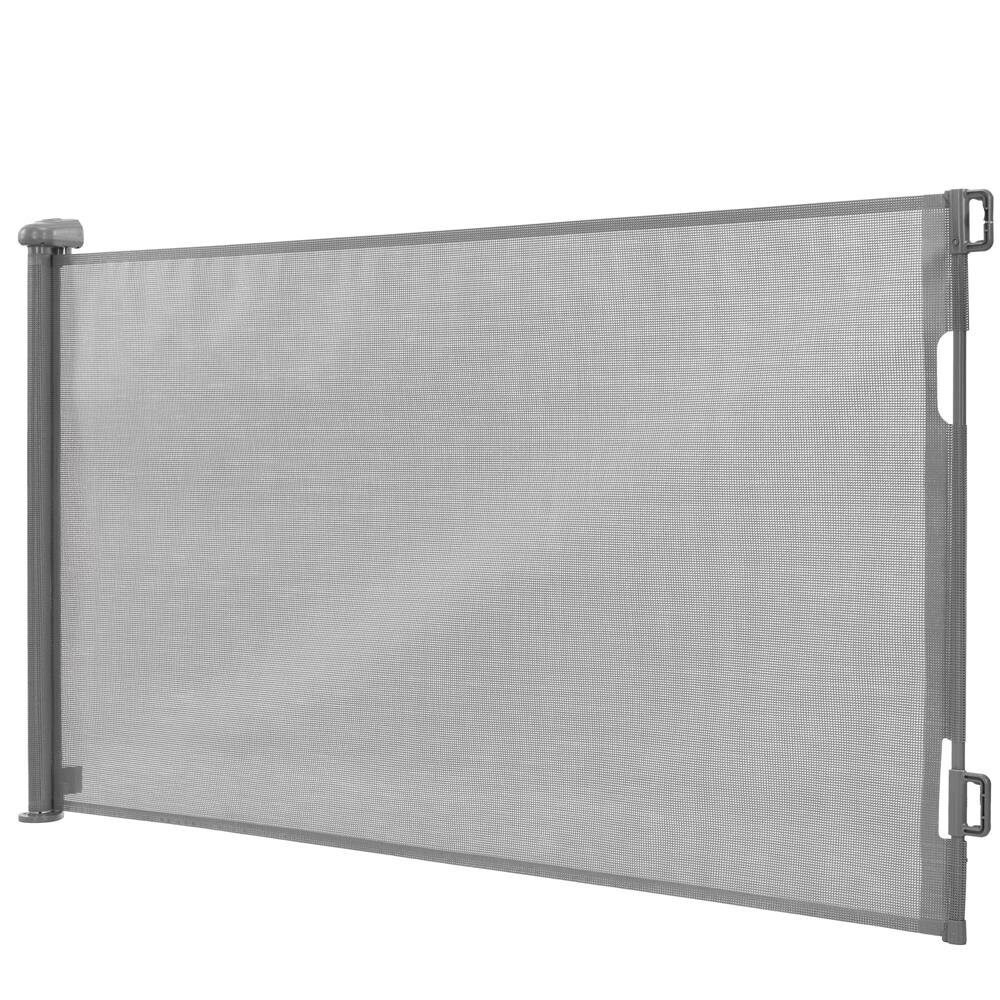 poarta de siguranta retractabila si extensibila, pentru copii sau animale de companie, 162x86 cm, gri 1 Poarta de siguranta retractabila si extensibila, pentru copii sau animale de companie, 162x86 cm, gri
