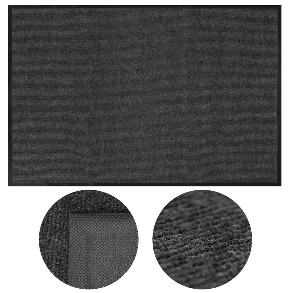 covoras intrare absorbant antimurdarie, pvc antiderapant, 80x120 cm, gri 2 Covoras intrare absorbant antimurdarie, PVC antiderapant, 80x120 cm, gri - imagine 2