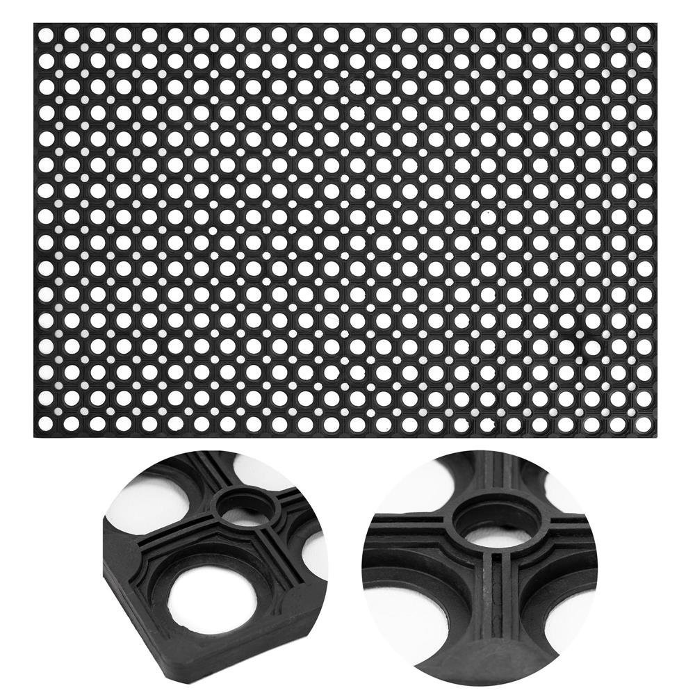covor de cauciuc perforat pentru intrare, pvc antiderapant, 60x90 cm, negru 2 Covor de cauciuc perforat pentru intrare, PVC antiderapant, 60x90 cm, negru - imagine 2