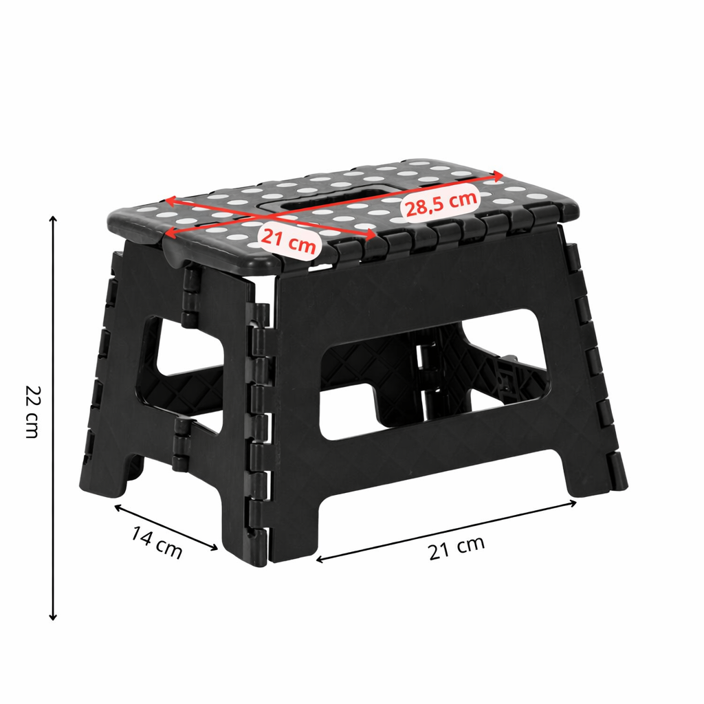 scaun inaltator multifunctional tip scara, antiderapant, 22 cm, maxim 150 kg, negru 4 Scaun inaltator multifunctional tip scara, antiderapant, 22 cm, maxim 150 kg, negru - imagine 4