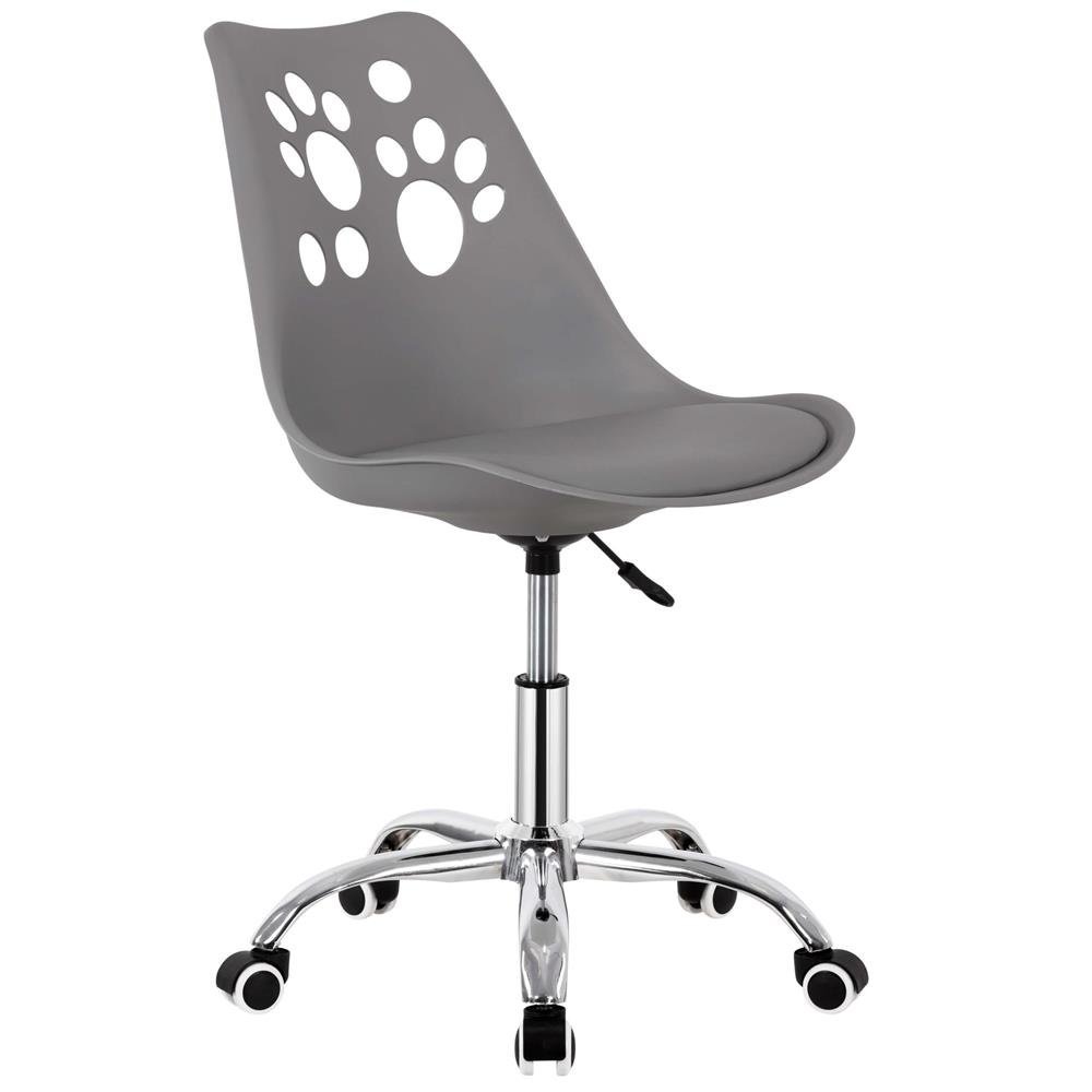 Scaun birou ergonomic, cu sezut din spuma, reglabil pe inaltime, maxim 120 kg, 90x49x48 cm, gri