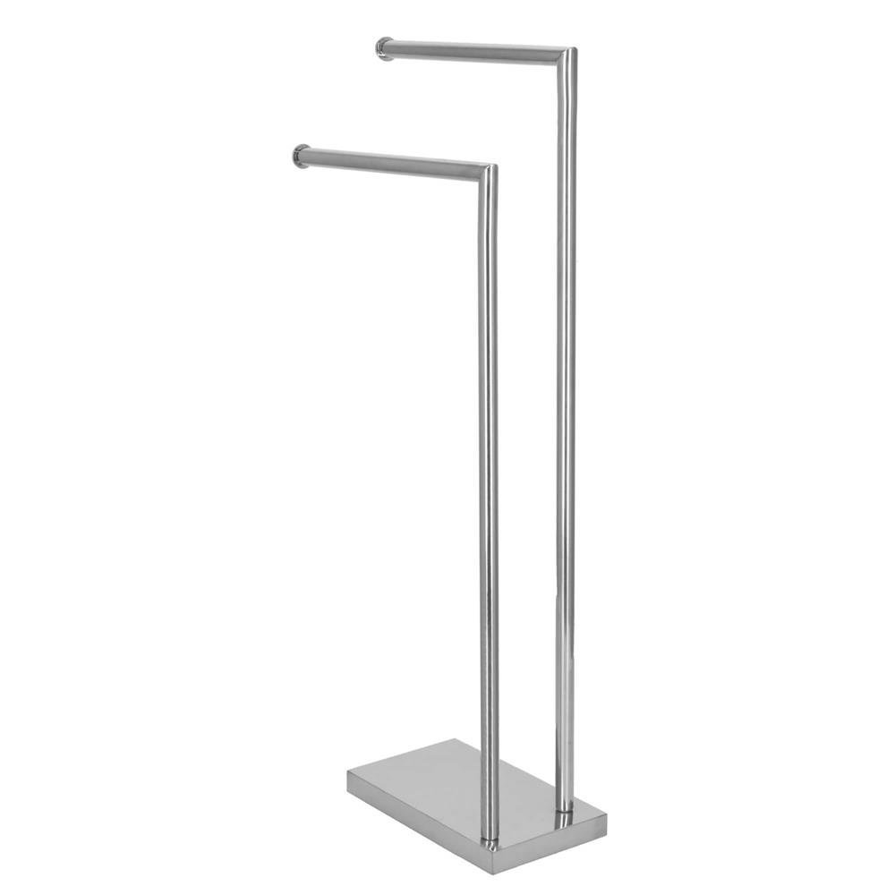 Suport metalic de baie pentru prosoape, cu 2 brate, 80 cm, argintiu cromat 1 Suport metalic de baie pentru prosoape, cu 2 brate, 80 cm, argintiu cromat