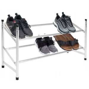 Pantofar extensibil cu 2 rafturi, 62-115cm, cromat