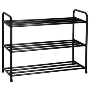 Pantofar metalic, 3 nivele, 62x26x66cm, negru