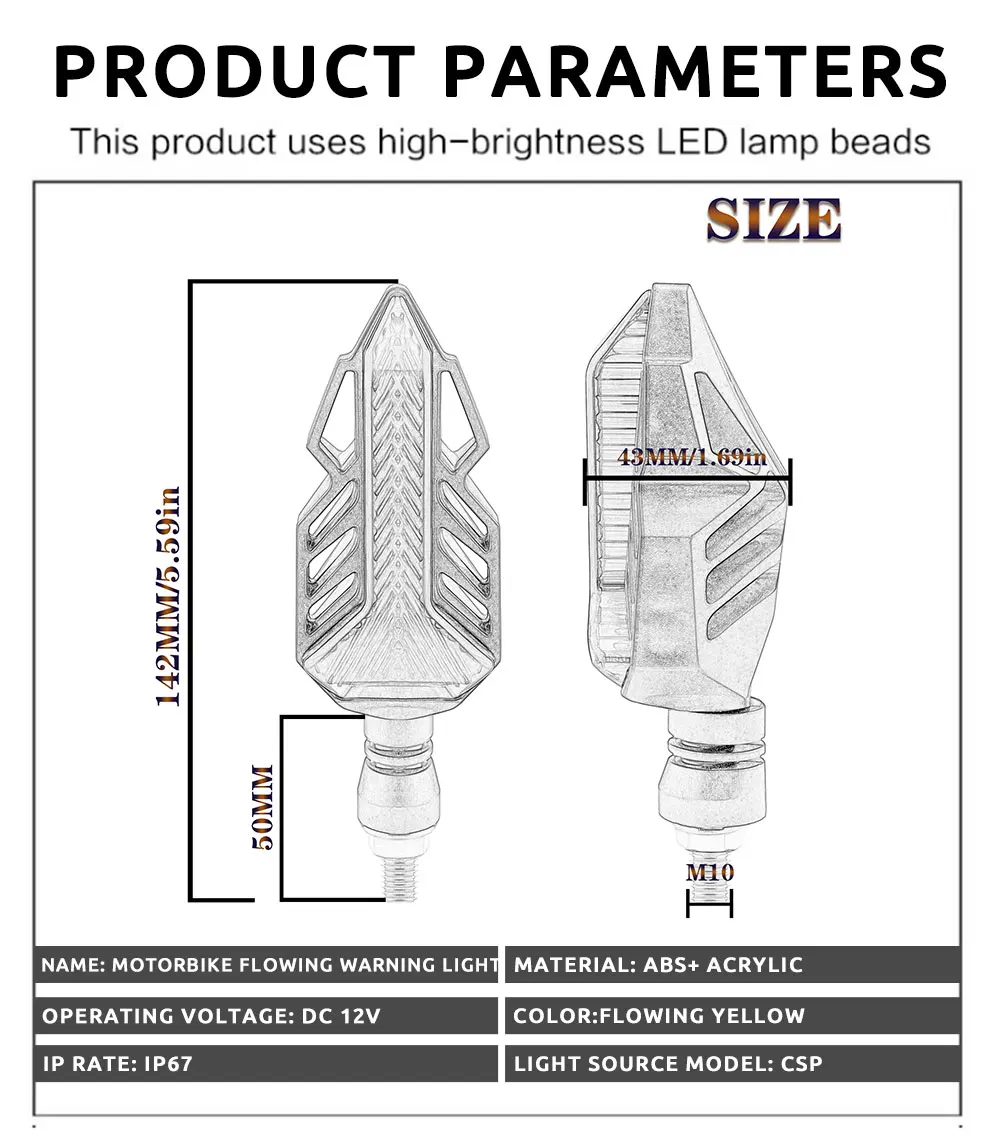 set 2 lampi semnalizare moto, model t-shape arrow, tensiune 12v 5 Set 2 lampi Semnalizare Moto, model T-SHAPE ARROW, tensiune 12V - imagine 5