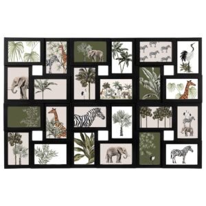 Rama foto colaj Atmosphera Cali pentru 24 poze, format mare, negru, 86×57 cm