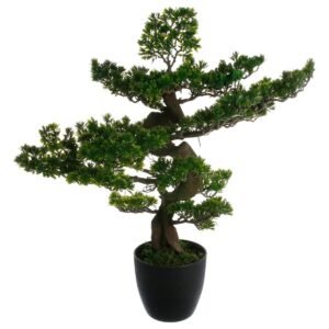 Bonsai artificial Atmosphera in ghiveci ceramic, 80 cm, verde