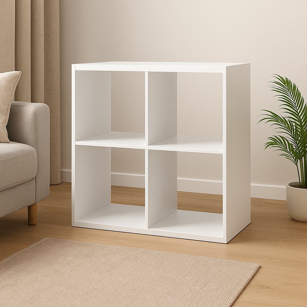 biblioteca 5five mix n'modul, 4 compartimente, pal, 68x32x68 cm, alb 2 Biblioteca 5Five Mix n'Modul, 4 compartimente, PAL, 68x32x68 cm, alb - imagine 2