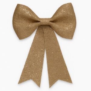 Fundita decorativa cu paiete pentru bradul de Craciun, 19×24 cm, auriu