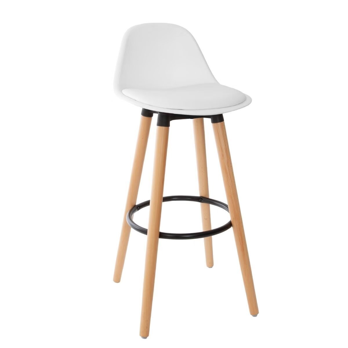 scaun bar atmosphera maxon, 40x43x92 cm, picioare din fag, stil scandinav, alb 1 Scaun bar Atmosphera Maxon, 40x43x92 cm, picioare din fag, stil scandinav, alb