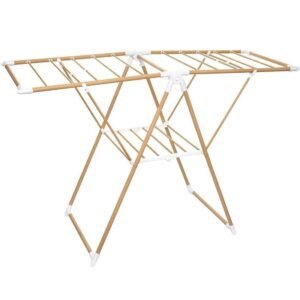 Uscator rufe 5Five Bara cu aripi laterale, efect lemn, ABS si spuma PVC, 138x51x90 cm, maro