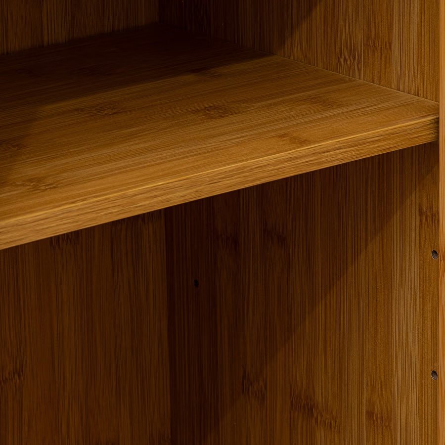 dulap baza 5five sicela cu rafturi, bambus si mdf, 33x28x80 cm, natur 4 Dulap baza 5Five Sicela cu rafturi, bambus si MDF, 33x28x80 cm, natur - imagine 4