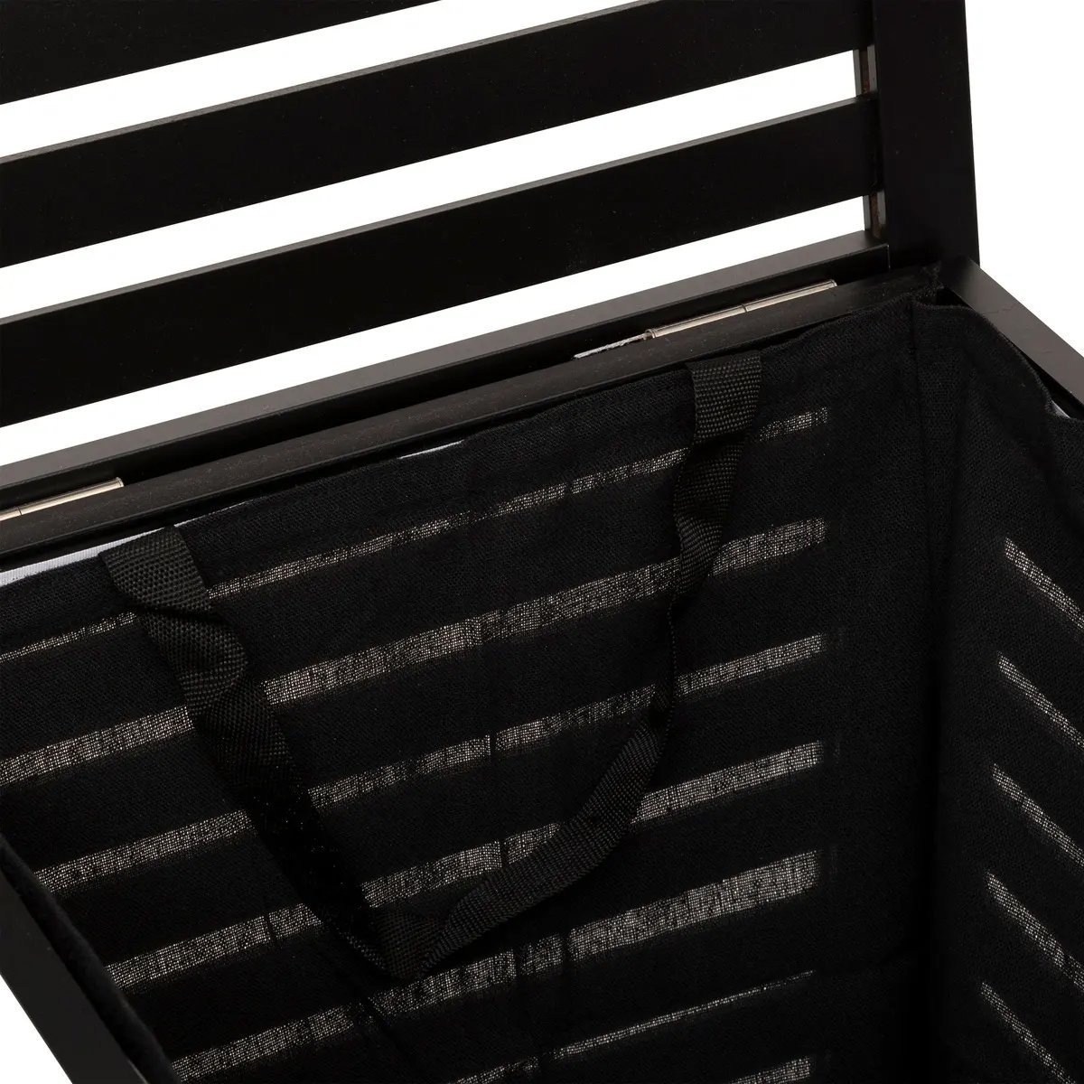 cos rufe 5five sicela din lemn mdf, capacitate 65 litri, 40x40x58 cm, negru 3 Cos rufe 5Five Sicela din lemn MDF, capacitate 65 litri, 40x40x58 cm, negru - imagine 3