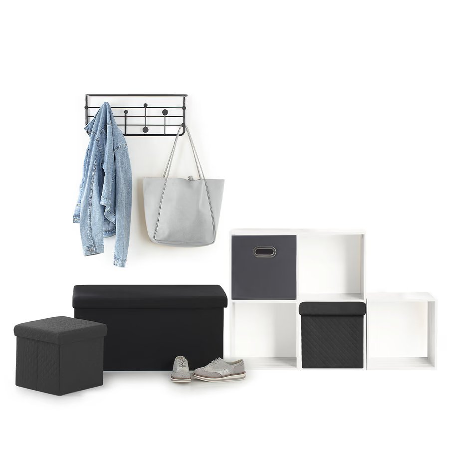 taburet pliabil 5five patrat cu spatiu de depozitare, mdf, 31x31x31 cm, gri 2 Taburet pliabil 5Five patrat cu spatiu de depozitare, MDF, 31x31x31 cm, gri - imagine 2