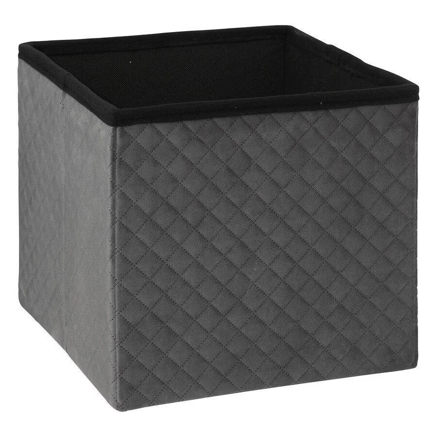 taburet pliabil 5five patrat cu spatiu de depozitare, mdf, 31x31x31 cm, gri 3 Taburet pliabil 5Five patrat cu spatiu de depozitare, MDF, 31x31x31 cm, gri - imagine 3
