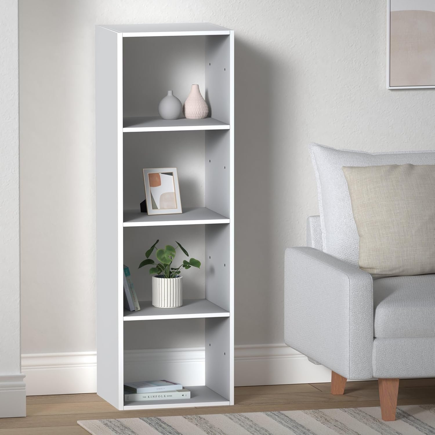 biblioteca 5five mix n'modul cu 4 compartimente, 35x32x134 cm, alb 3 Biblioteca 5Five Mix n'Modul cu 4 compartimente, 35x32x134 cm, alb - imagine 3