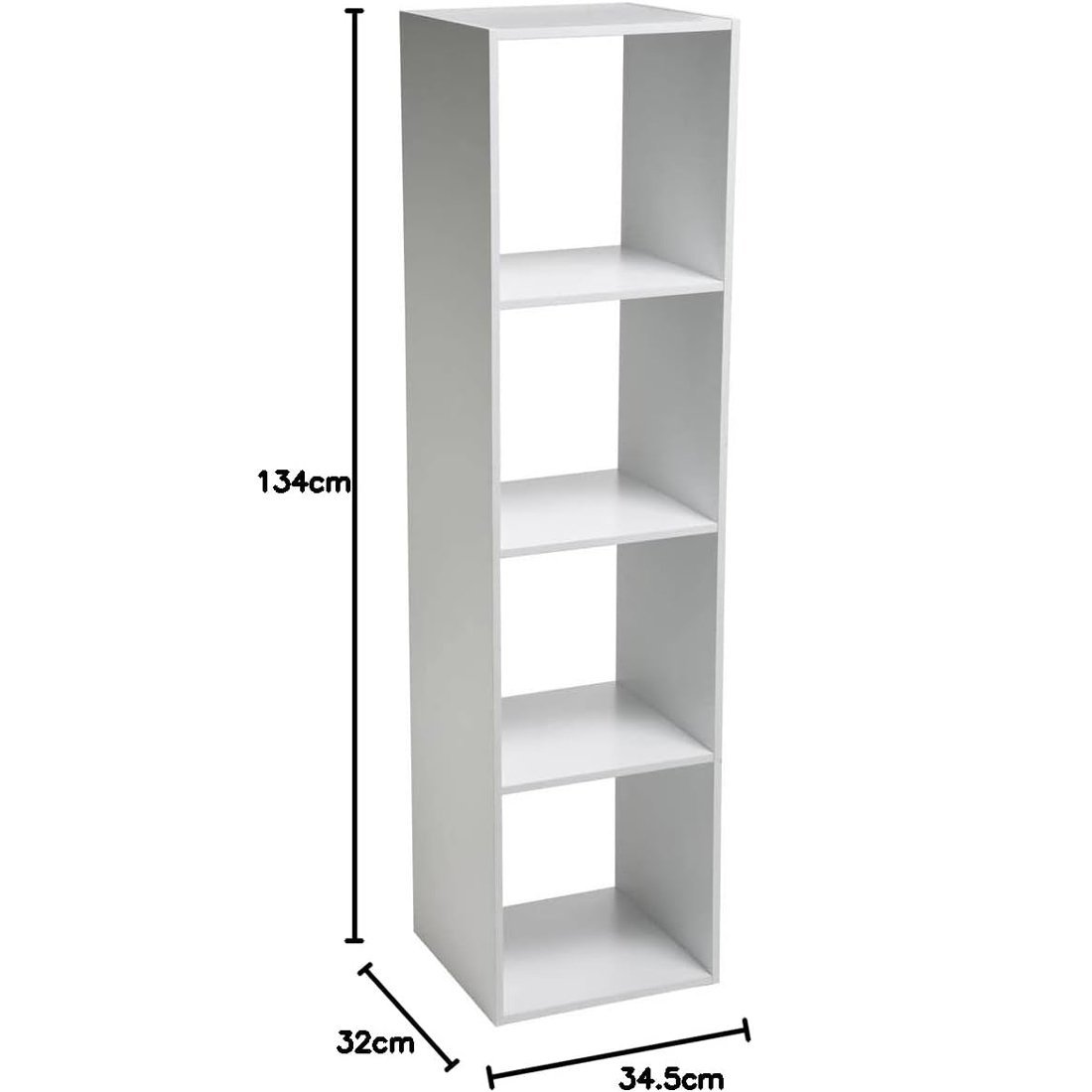biblioteca 5five mix n'modul cu 4 compartimente, 35x32x134 cm, alb 4 Biblioteca 5Five Mix n'Modul cu 4 compartimente, 35x32x134 cm, alb - imagine 4
