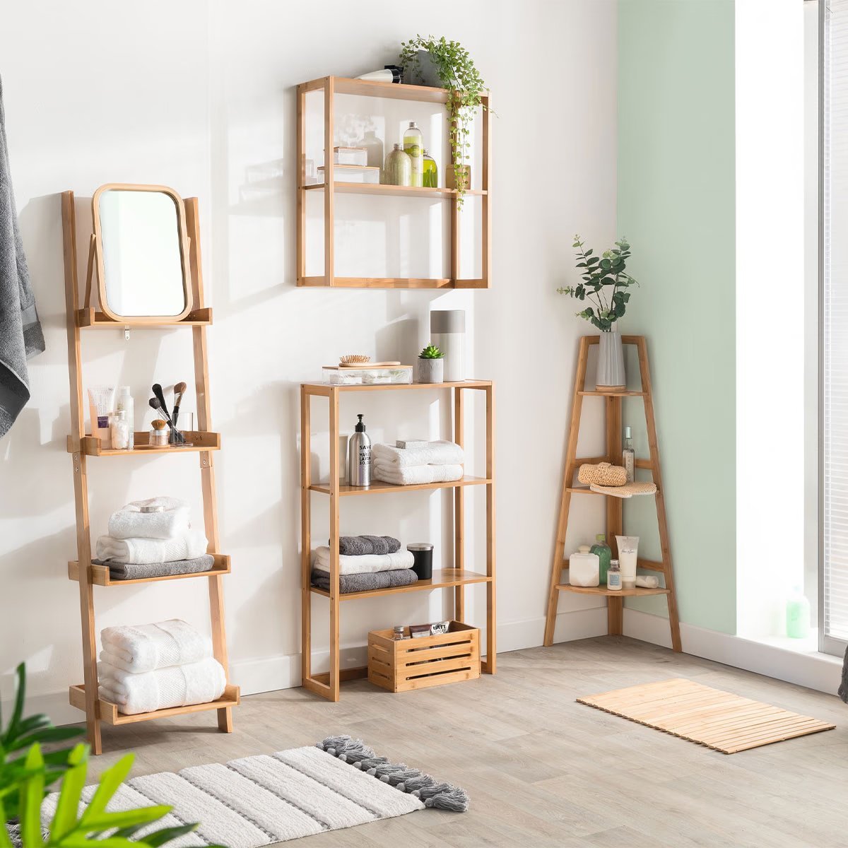 cos depozitare 5five din bambus masiv, 15x31x15 cm, natur 3 Cos depozitare 5Five din bambus masiv, 15x31x15 cm, natur - imagine 3
