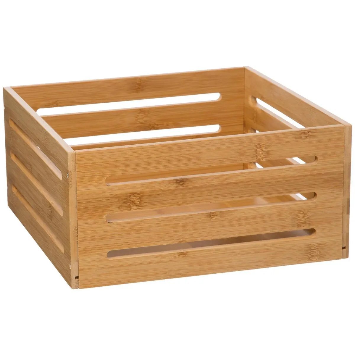 Cos depozitare 5Five din bambus masiv, 31x15x31 cm, natur