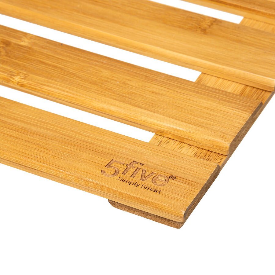 Gratar pentru dus 5Five Ilyan, din bambus, antiderapant, 68x50 cm, natur 3 Gratar pentru dus 5Five Ilyan, din bambus, antiderapant, 68x50 cm, natur - imagine 3