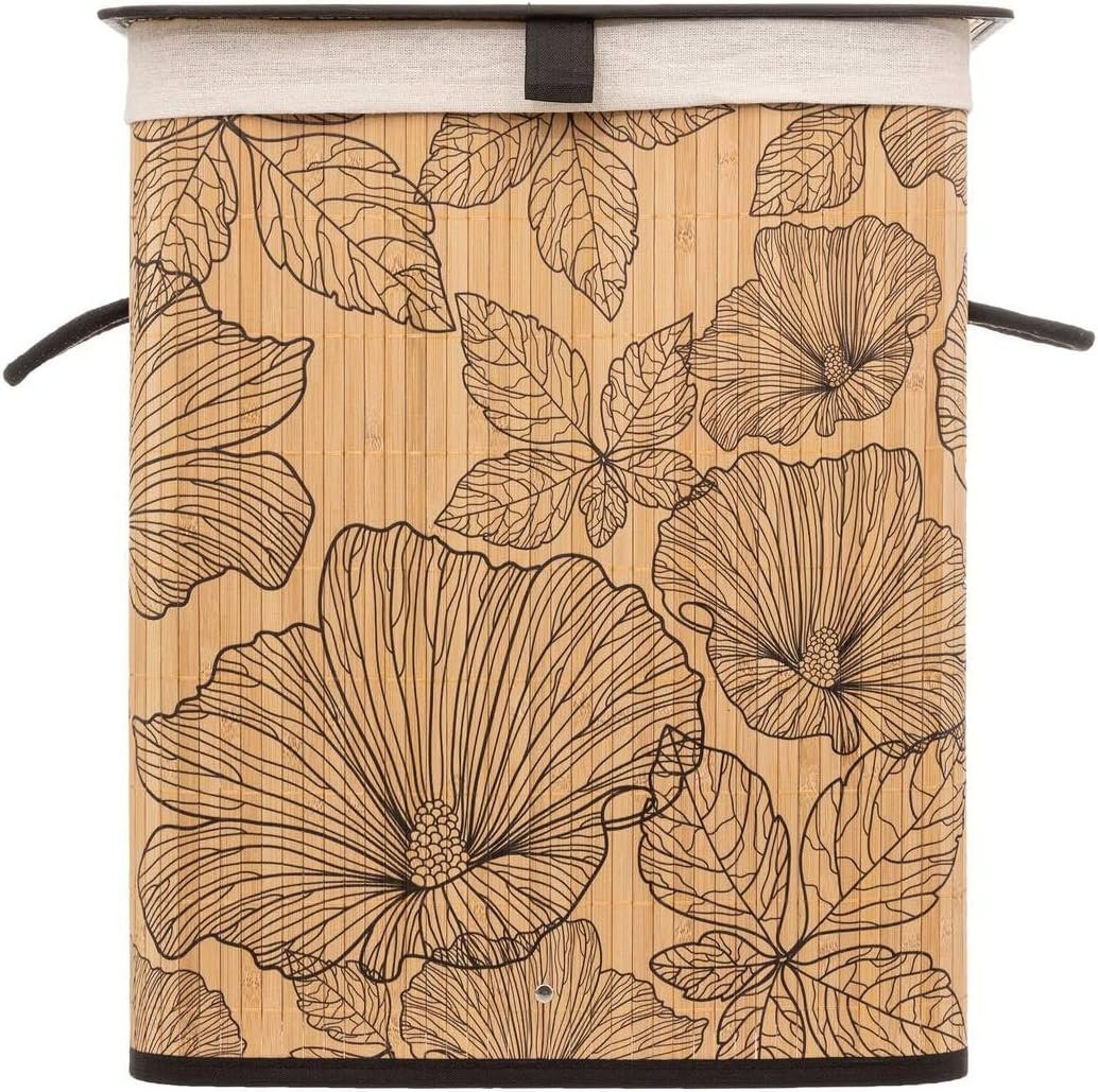 cos rufe 5five blackflora, bambus, 60 litri, 42x31x51 cm, natur 4 Cos rufe 5Five Blackflora, bambus, 60 litri, 42x31x51 cm, natur - imagine 4