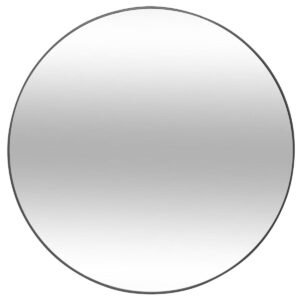 Oglinda rotunda Atmosphera Alice, rama aluminiu subtire, 76 cm, negru