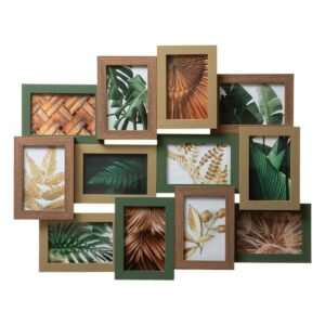 Rama foto Atmosphera Julia colaj 12 poze 10×15 cm, MDF si sticla, 65×51 cm, multicolor