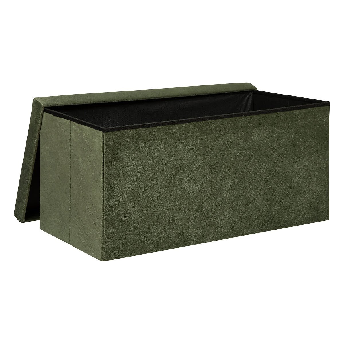 taburet pliabil atmosphera lilou cu spatiu depozitare 80l, 76x38x38 cm, verde khaki 2 Taburet pliabil Atmosphera Lilou cu spatiu depozitare 80L, 76x38x38 cm, verde khaki - imagine 2