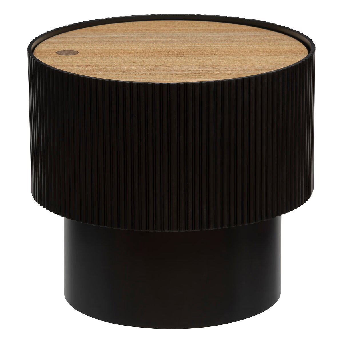 Masuta cafea Atmosphera Enola cu spatiu depozitare, MDF, 39×35 cm, negru