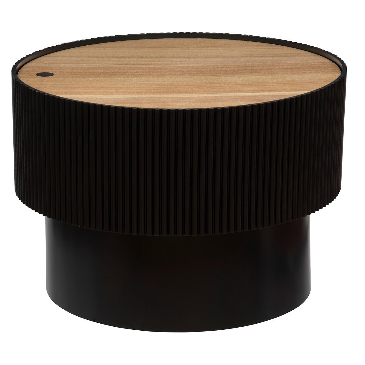 Masuta cafea Atmosphera Enola cu spatiu depozitare, MDF, 55×38 cm, negru
