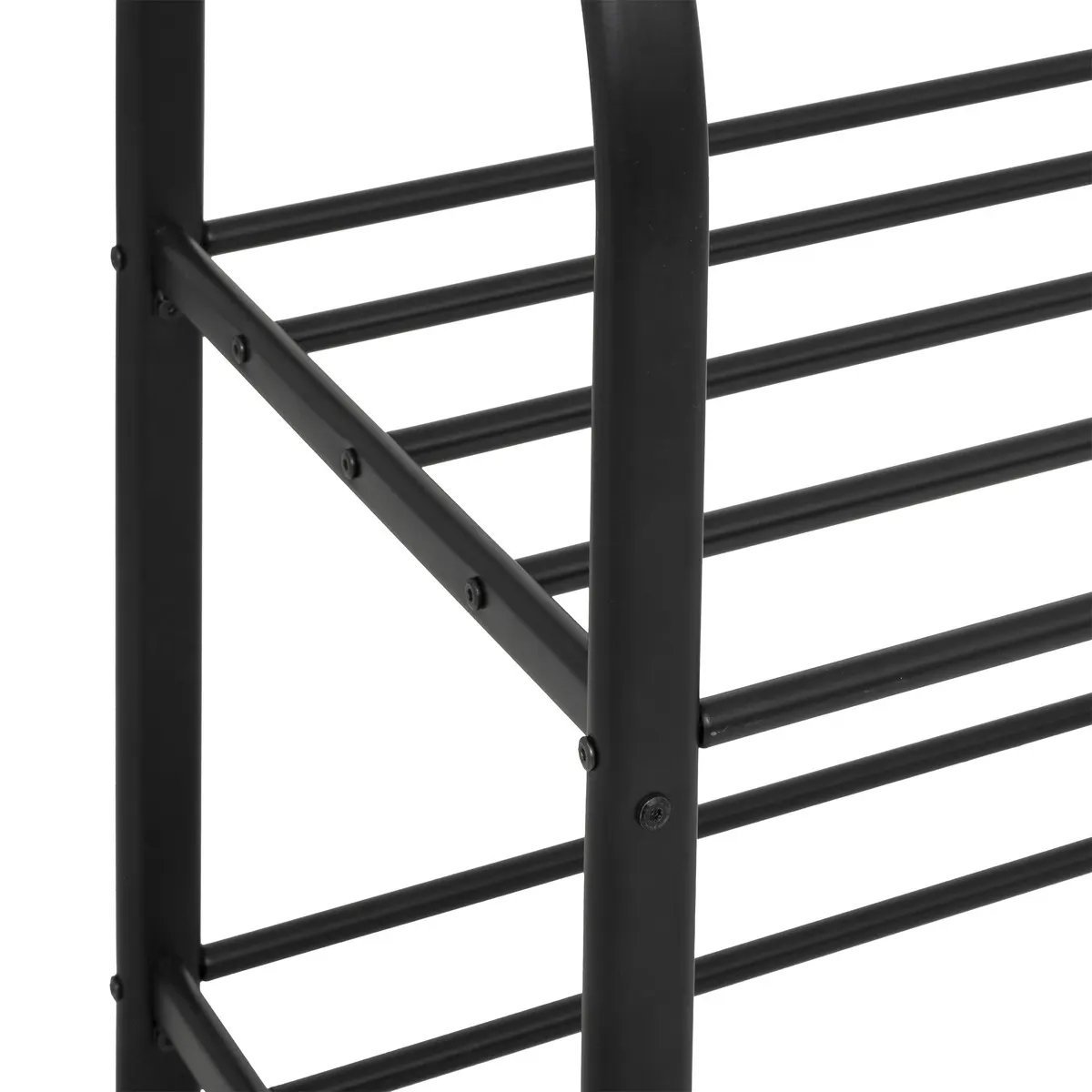 suport haine 5five strongy cu bara dubla si roti, otel, 117x50x170 cm, negru 2 Suport haine 5Five Strongy cu bara dubla si roti, otel, 117x50x170 cm, negru - imagine 2