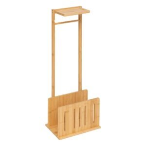 Suport hartie igienica 5Five Bamboo cu rezerva, bambus, 31x21x82 cm, natur