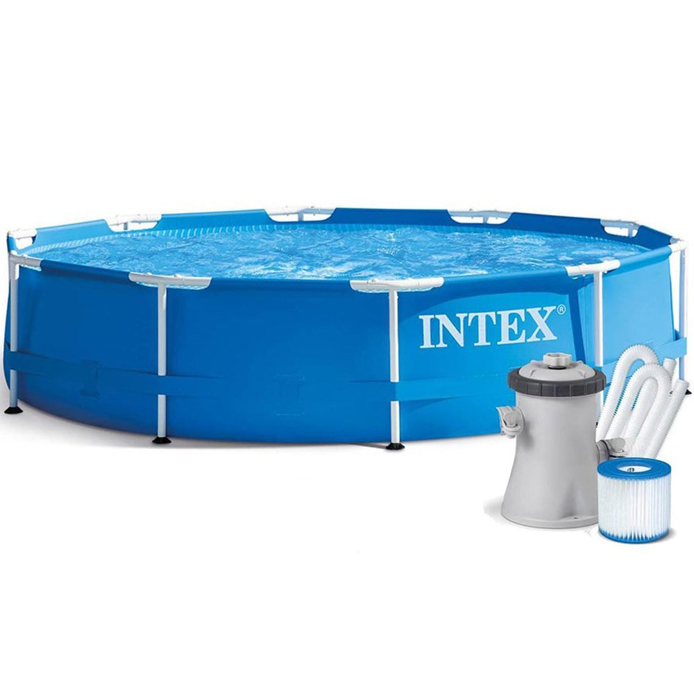 Piscina cadru metalic Intex, 305×76 cm, 4500 litri, rotunda, cu pompa de filtrare