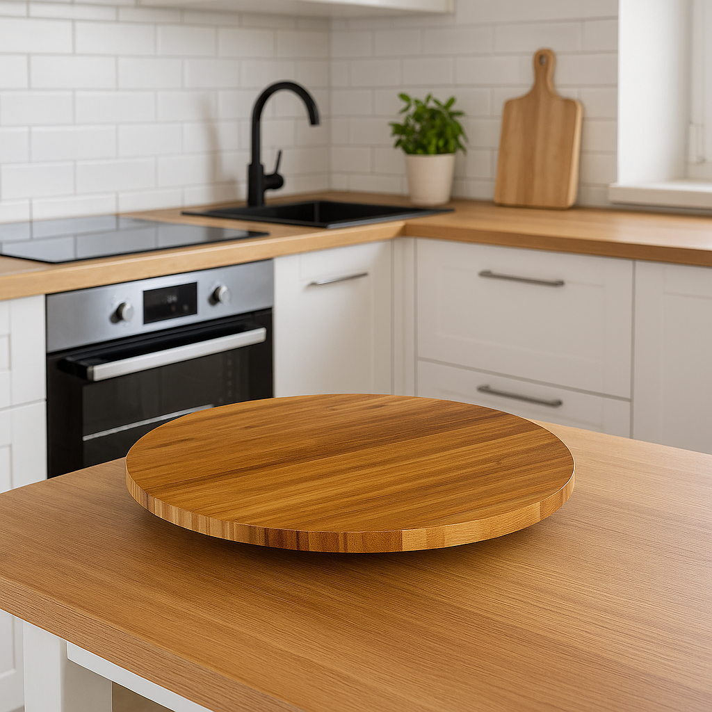 Platou servire rotativ 5Five Bambou din bambus natural, diametru 35 cm, maro 3 Platou servire rotativ 5Five Bambou din bambus natural, diametru 35 cm, maro - imagine 3