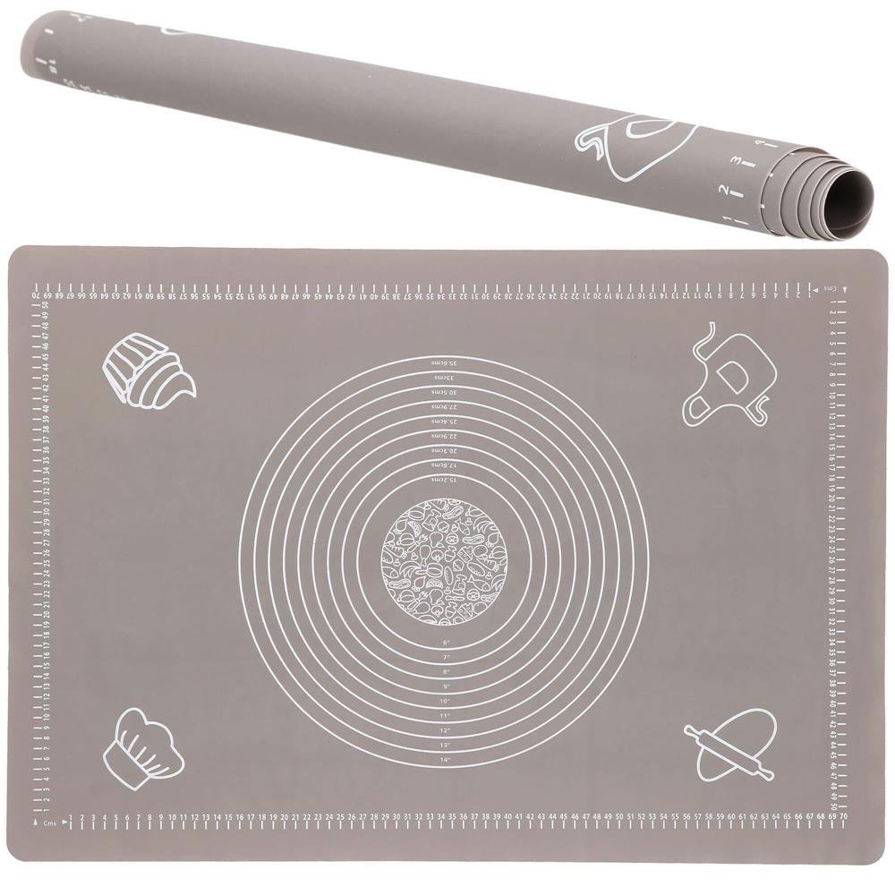 Plansa din silicon alimentar de framantat aluat, rezistenta la temperaturi ridicate, 65x45cm, gri 2 Plansa din silicon alimentar de framantat aluat, rezistenta la temperaturi ridicate, 65x45cm, gri - imagine 2