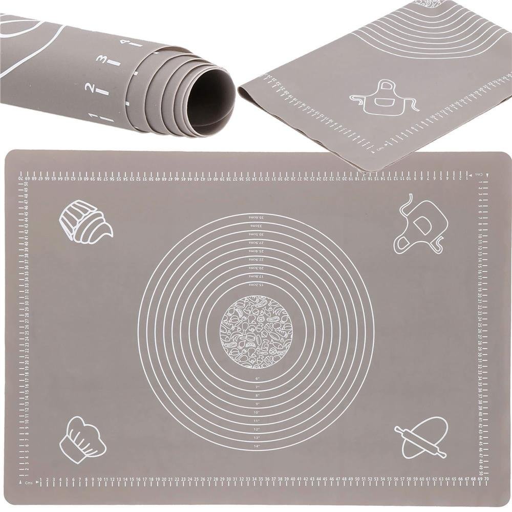 Plansa din silicon alimentar de framantat aluat, rezistenta la temperaturi ridicate, 65x45cm, gri 4 Plansa din silicon alimentar de framantat aluat, rezistenta la temperaturi ridicate, 65x45cm, gri - imagine 4