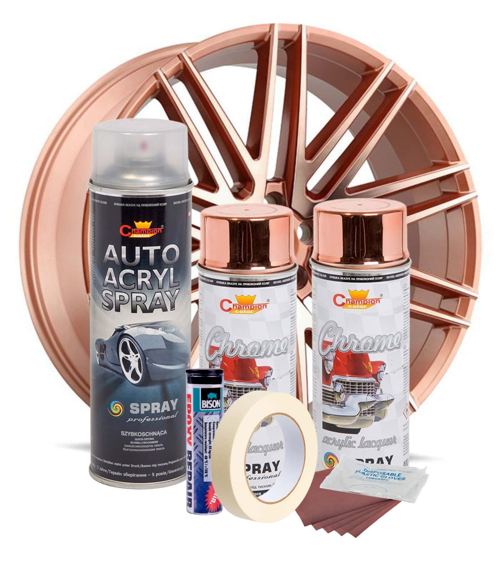 kit complet reparatie si vopsire jante culoare cupru metalic, v2 3 Kit complet reparatie si vopsire jante culoare Cupru Metalic, V2 - imagine 3