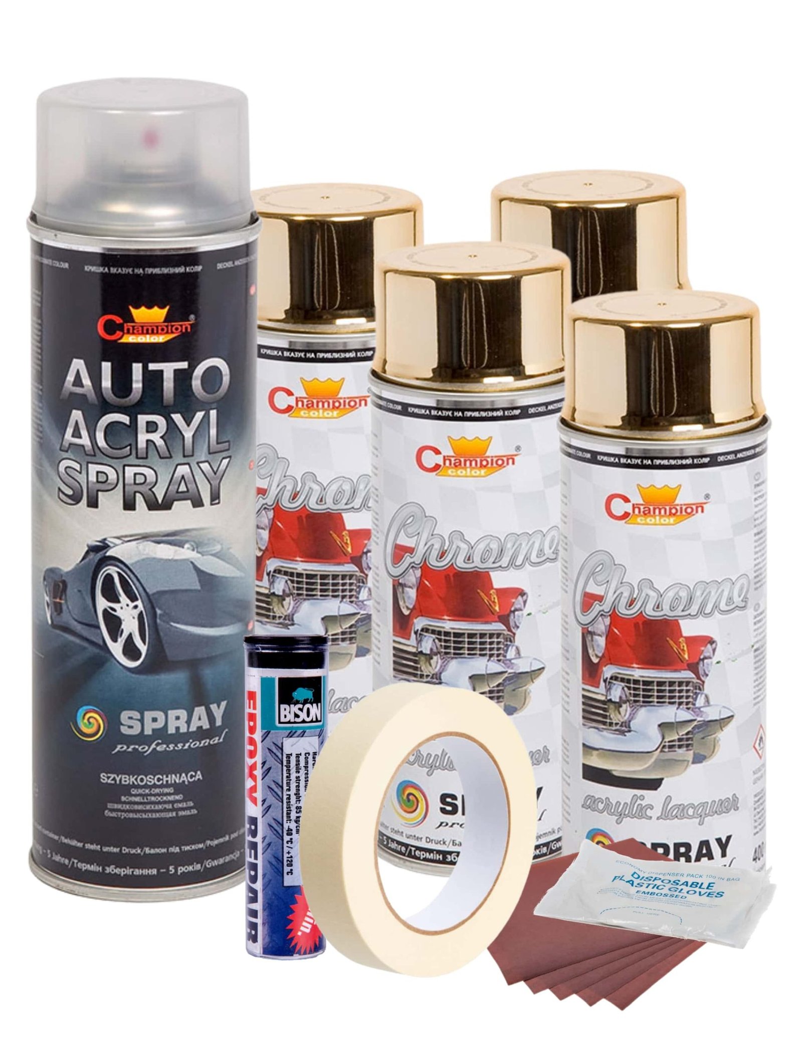 kit complet reparatie si vopsire jante culoare auriu metalic, v4 1 Kit complet reparatie si vopsire jante culoare Auriu Metalic, V4