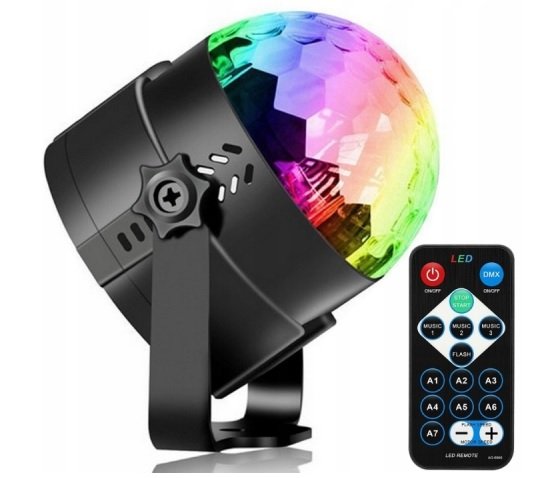 proiector disco led rgb cu telecomanda si senzor de sunet - bila disco pentru petreceri 5 Proiector Disco LED RGB cu telecomanda si senzor de sunet - Bila Disco pentru petreceri - imagine 5
