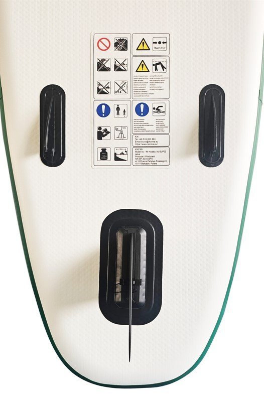 placa stand up paddle sup gonflabila cu vasla, pompa si accesorii, 320x80x19 cm, 150 kg, alb 3 Placa Stand up paddle SUP gonflabila cu vasla, pompa si accesorii, 320x80x19 cm, 150 kg, alb - imagine 3