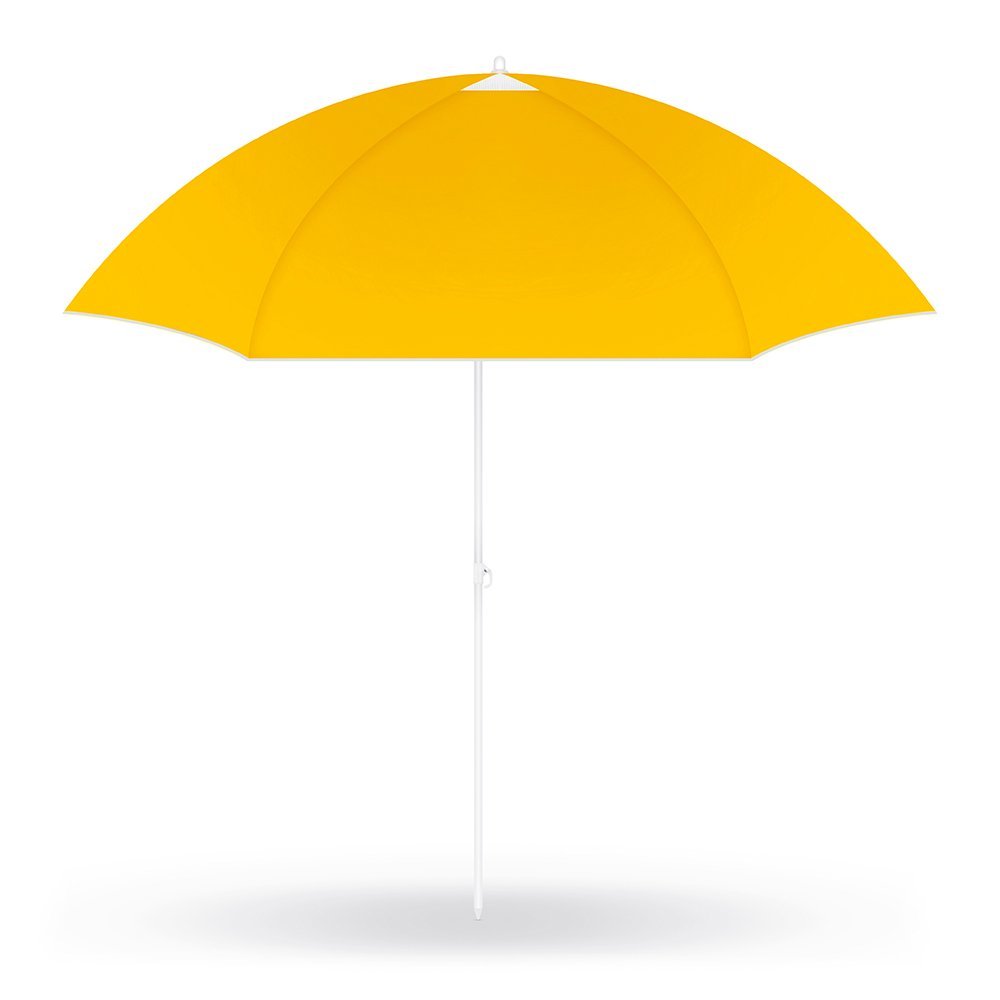 Umbrela de plaja pliabila cu protectie UV si inaltime reglabila, diametru 150 cm, galben