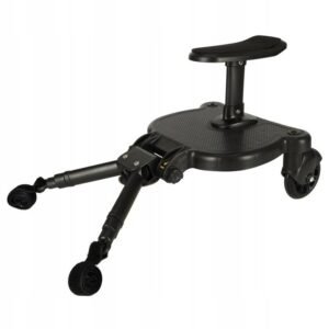 Platforma pentru carucior 55x33x36 cm, cu sezut pentru al doilea copil, montaj rapid, compatibilitate universala, neagra