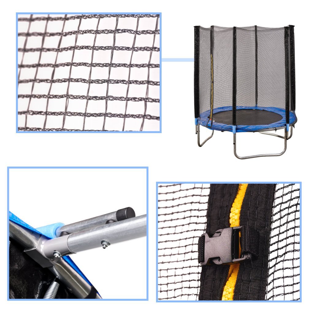 trambulina cu plasa de protectie exterioara, 183 cm, 150 kg, albastru 3 Trambulina cu plasa de protectie exterioara, 183 cm, 150 kg, albastru - imagine 3