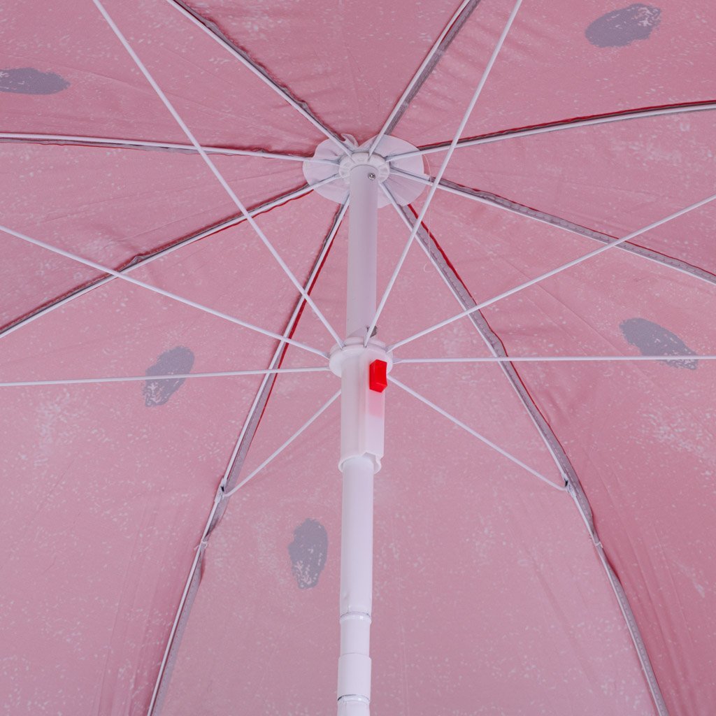 umbrela de plaja pliabila, cu inclinare si inaltime reglabila, diametru 150 cm, rosu cu imprimeu pepene 3 Umbrela de plaja pliabila, cu inclinare si inaltime reglabila, diametru 150 cm, rosu cu imprimeu pepene - imagine 3
