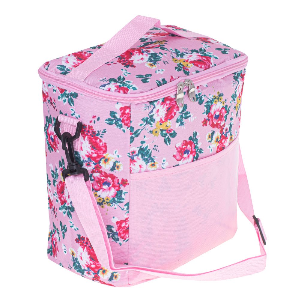 geanta termoizolanta pentru picnic sau plaja, capacitate 11l, culoare roz cu flori 7 Geanta termoizolanta pentru picnic sau plaja, capacitate 11l, culoare Roz cu flori - imagine 7