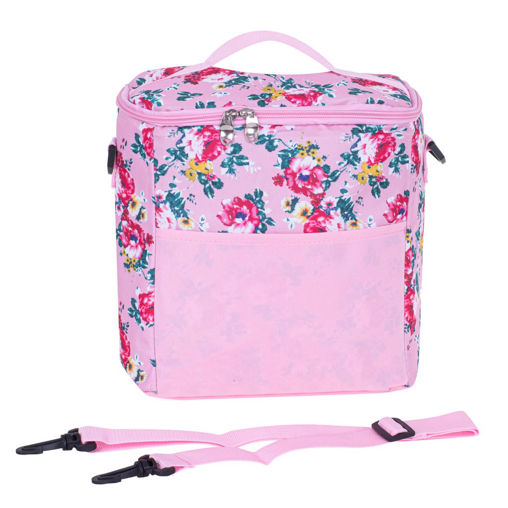 geanta termoizolanta pentru picnic sau plaja, capacitate 11l, culoare roz cu flori 9 Geanta termoizolanta pentru picnic sau plaja, capacitate 11l, culoare Roz cu flori - imagine 9